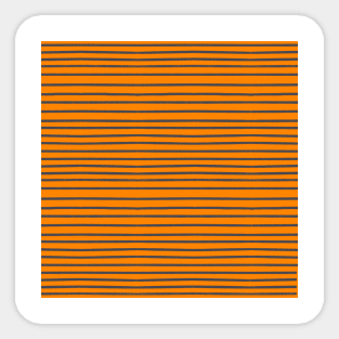 Inkwell grey stripes on orange Sticker